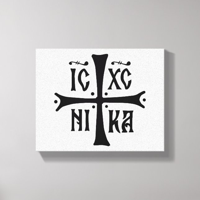 ICXCNIKA kors ortodox religion kristendom symbol Canvastryck (Framsida)