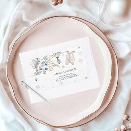 icy blue Little Snowflake Clothesline Envelope Rektangulärt Klistermärke