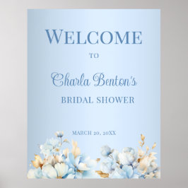 Icy Blue Romance Welcome Poster
