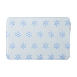 Icy Blue Snowflake Pattern Airbrush Style Art Badrumsmatta