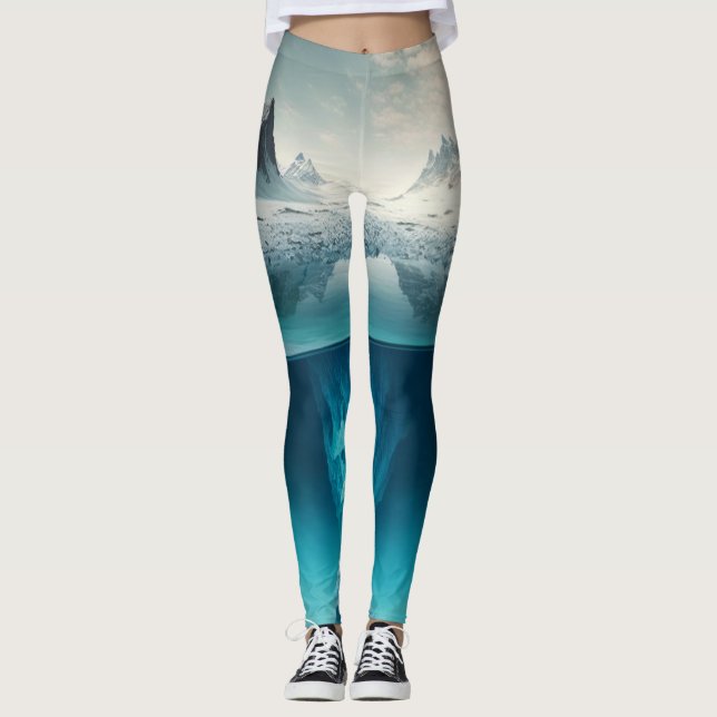 Icy Mountain View Leggings (Framsida)