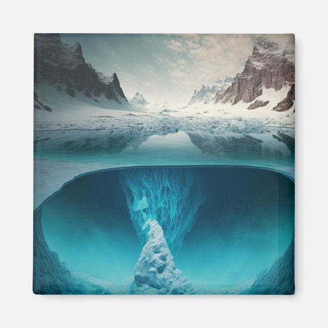 Icy Mountain View Magnet (Framsidan)