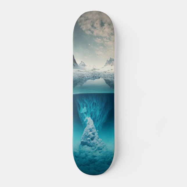 Icy Mountain View Mini Skateboard Bräda 18,5 Cm (Framsida)