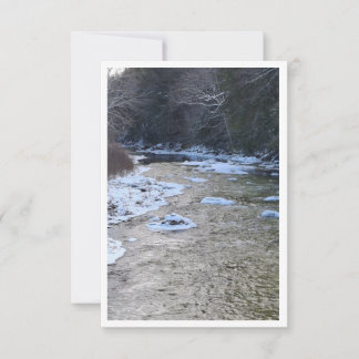 Icy NH River during January Note Card Anteckningskort