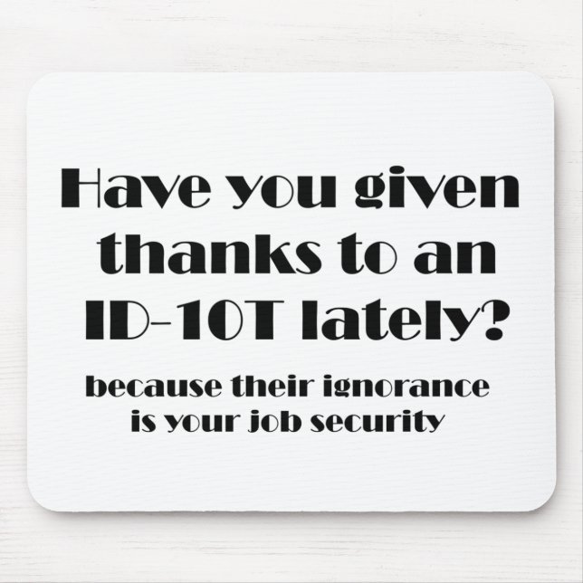 ID10T-tack Musmatta (Framsidan)