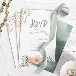 ID654 för vattenfärg Bouquet Bröllop OSA Kort