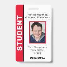 ID-bricka för Homeschool Student
