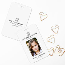 ID-bricka för Homeschool Student | Minimalistisk v