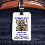 ID-bricka för Hund för personlig Service Bagagebricka<br><div class="desc">Service Hund - Identifiera enkelt din hund som en hund för arbetstjänster, samtidigt som du håller hund fokuserad och minskar distraktionen samtidigt som du arbetar med ett av dessa k9-kort för hund-ID. Även om det inte behövs, kan du med ett Service Hund ID-kort ge dig ge och din hund sinnesro...</div>