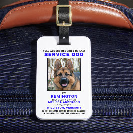 ID-bricka för Hund för personlig Service Bagagebricka