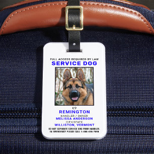 ID-bricka för Hund för personlig Service Bagagebricka