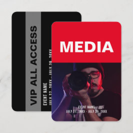ID-bricka för Media All Access-passerkort 3,5 x 5 Inbjudningar