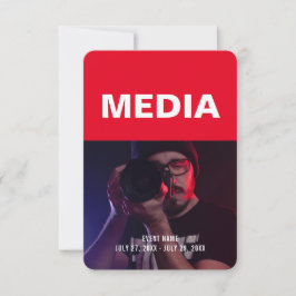 ID-bricka för Media All Access-passerkort 3,5 x 5  Inbjudningar