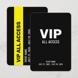 ID-bricka för VIP All Access-händelse 3,5 tum x 5 Inbjudningar