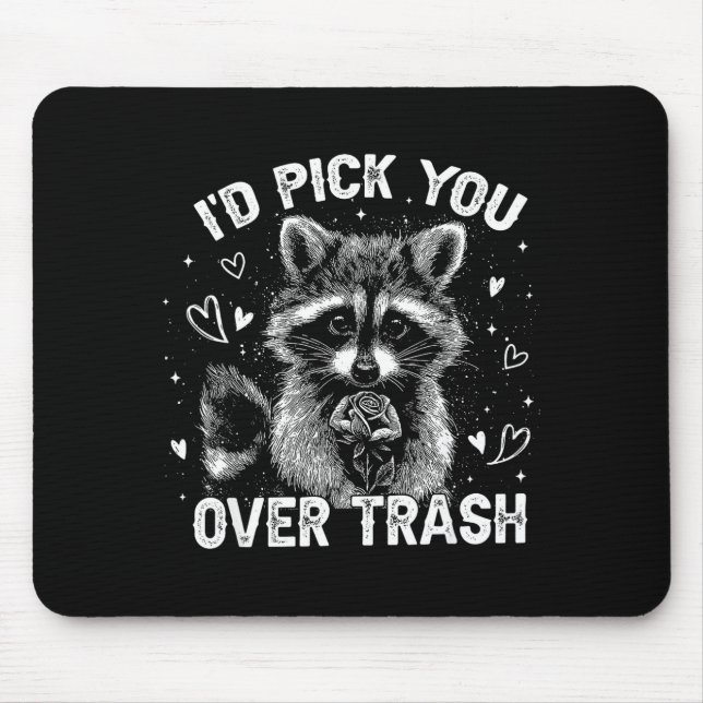 I'd Ck You Over Trash Funny Raccoon Retro Valentin Musmatta (Framsidan)