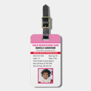 ID för Akutet Allergy Photo Child ID Bagagebricka