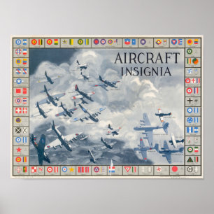 ID för WWII-flygplangradbeteckning Poster