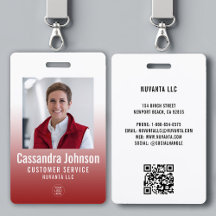 ID-foto för Business Corporate Red Gradient Employ