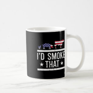 ID Grill that Chicken Gris Cow US Flagga Bbq Barbe Kaffemugg