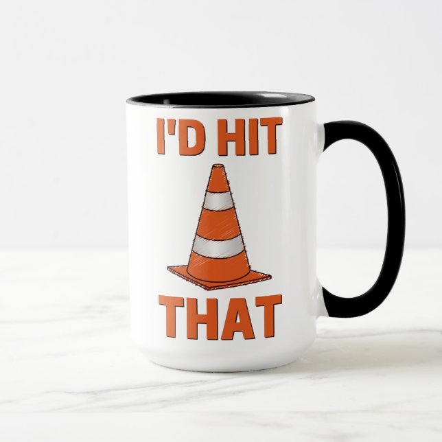 I'd hit that funny autocross design orange cone mugg (Höger)
