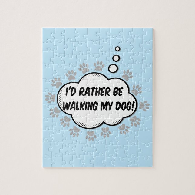 ID i stället för att gå på min Hund Pussel (Vertikal)