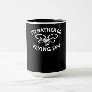 ID i stället för FPV Drone Pilot Vintage Gift Mugg