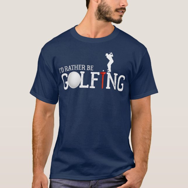 ID i stället för Golfing Golf T Shirt (Framsida)