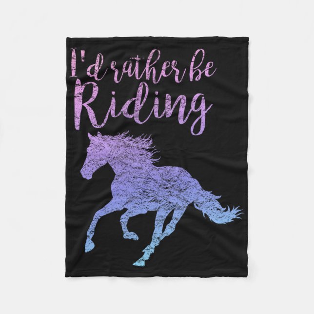 ID i stället vara Riding Horseback Equestrian Ri Fleecefilt (Framsidan)