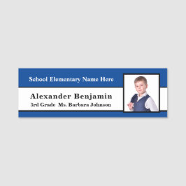 ID-identifiering för foto för Child Student Boy Gi Namnbricka