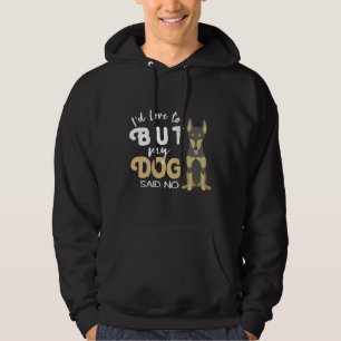 Id Kärlek to men min Hund sa inget Doberman Rolig Hoodie