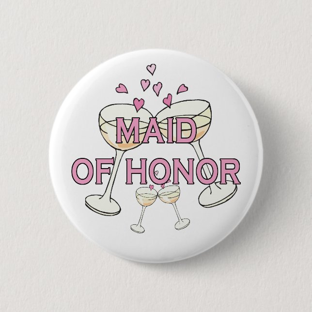ID-knapp för Maid of honor Bröllop Knapp (Framsida)