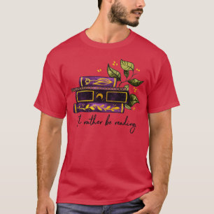 ID läser i stället Lila bok stack T Shirt