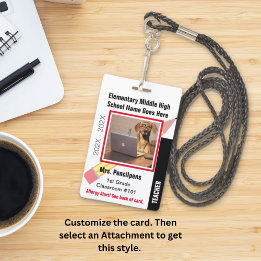 ID-märke för anpassningsbar School Teacher Persona