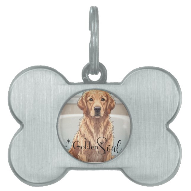 ID-märken Golden Retriever ID-bricka Husdjur (Framsidan)