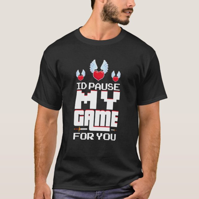 ID Pausa mitt spel för dig T Shirt (Framsida)