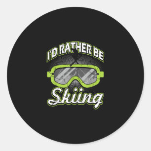 Id Rar Be Hoppa över funktionsdugliga Winter Sport Runt Klistermärke