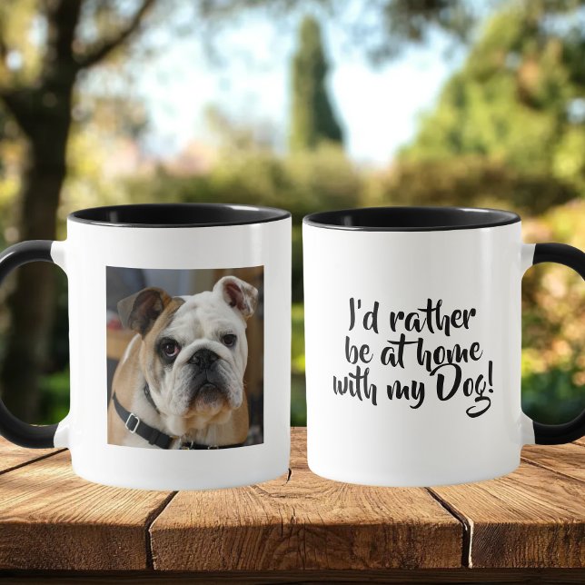 I'd Rather be at Home with my Dog Coffee Mug Mugg (Skapare uppladdad)