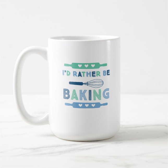 I'd Rather be Baking Blue Kaffemugg (Vänster)