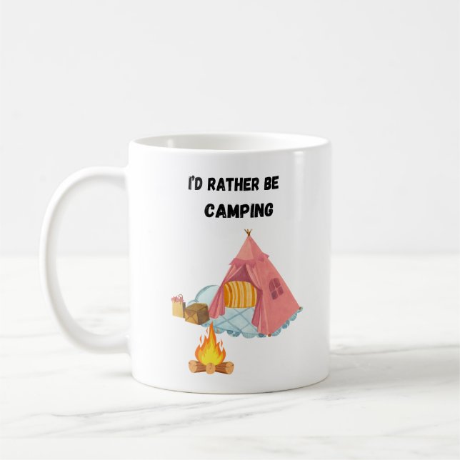 I'd Rather Be Camping Kaffemugg (Vänster)