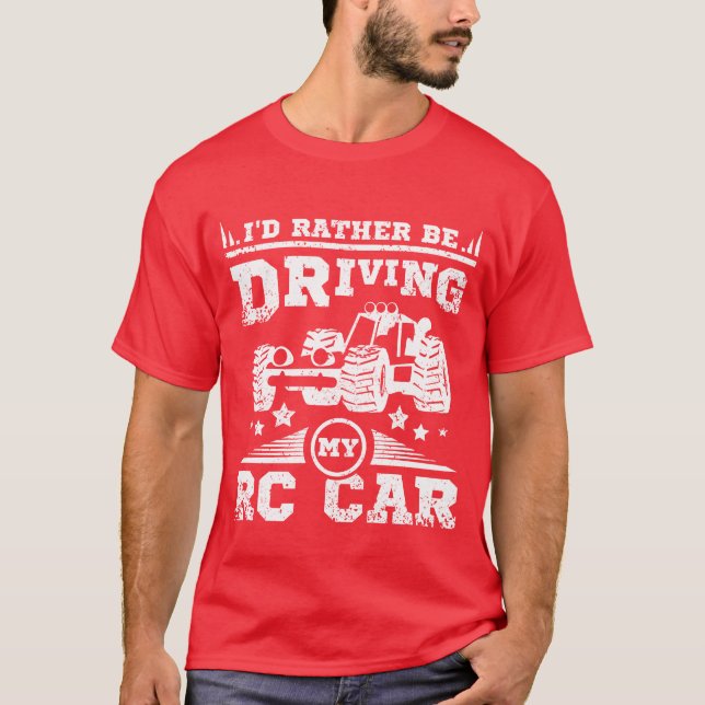 Id rather be driving my rc car boy t shirt (Framsida)
