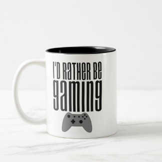 I'd Rather Be Gaming Två-Tonad Mugg