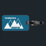 I'd Rather Be In Brighton Utah Mountain Bagagebricka<br><div class="desc">Located just east of Salt Lake City,  Utah,  Brighton Resort is one of the best ski and snowboard resorts in America! This great vintage design has a retro look.</div>