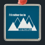 I'd Rather Be In Waynesville Mountain Julgransprydnad Metall<br><div class="desc">Nestled between the Great Smoky Mountains and the Blue Ridge Parkway, Waynesville North Carolina serves as a premier basecamp for high-altitude adventures ranging from technical mountain biking at Chestnut Mountain to world-class fly fishing in the pristine Pigeon River. Adrenaline seekers can also tackle the rugged backcountry trails of the Shining...</div>