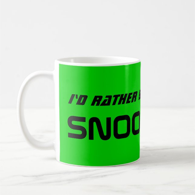 Id Rather Be Playing Snooker Funny Billiards Kaffemugg (Vänster)