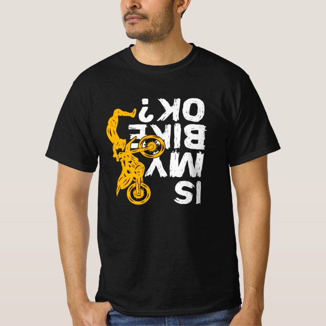 I'D Rather Be Riding Dirt Bike Riders Bikers T Shirt (Framsida)