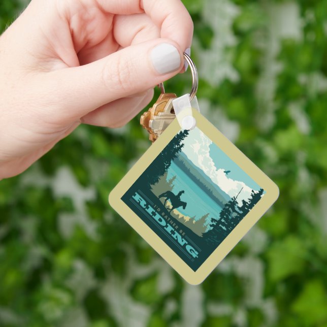 I'd Rather Be Riding Nyckelring (Hand)