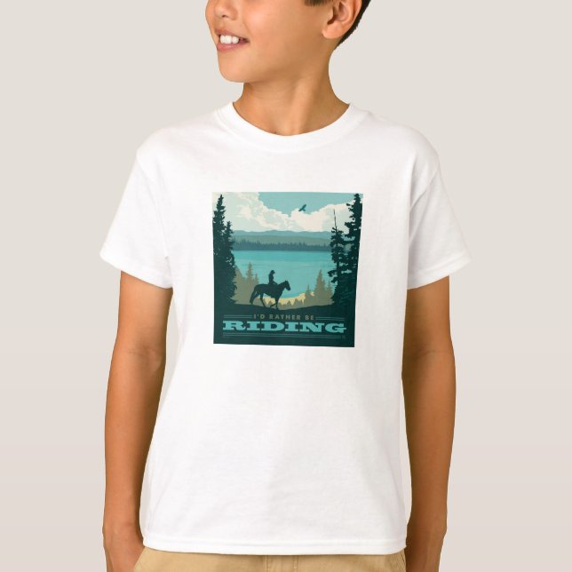 I'd Rather Be Riding T Shirt (Framsida)