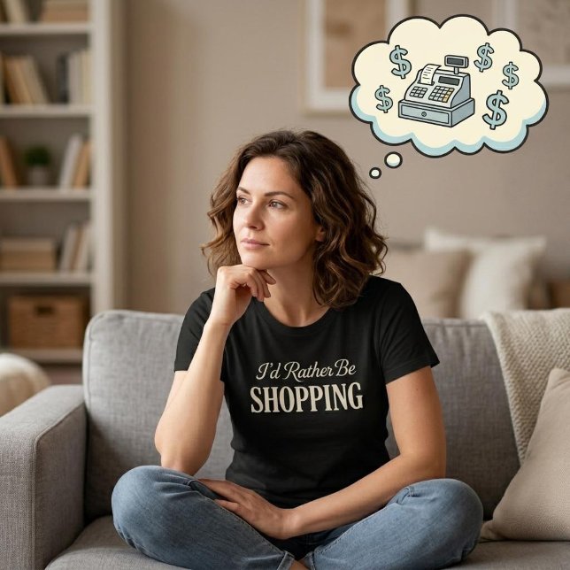 I'd Rather Be Shopping T-Shirt (Skapare uppladdad)