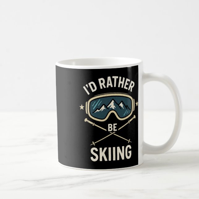 I'd Rather Be Skiing - Freestyle Ski Trip  Kaffemugg (Höger)
