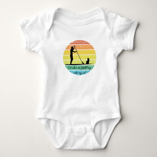 I'd Rather Be SUPing With My Cat SUP T Shirt (Framsida)